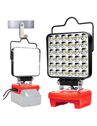 Luz de trabajo LED portátil WQOXF 108W 5400LM para Milwaukee M18