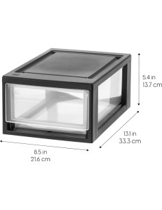 Organizador de Almacenamiento IRIS USA 4 Cajones Plástico Negro 2