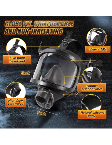 Máscara de Gas HANUU Táctica Militar con Filtro 40mm