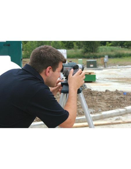 Nivel Óptico Automático Bosch GOL26CK 26x con Trípode y Varilla