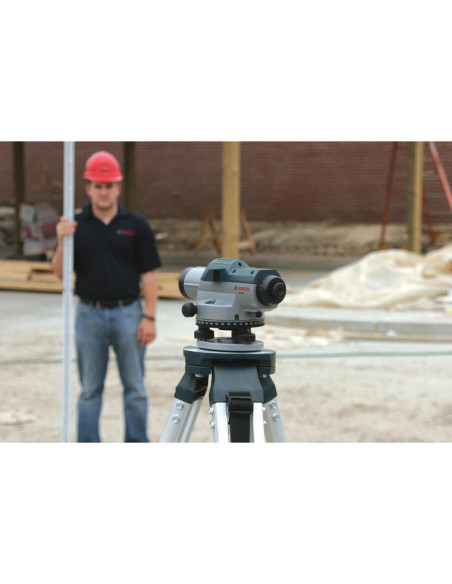 Nivel Óptico Automático Bosch GOL26CK 26x con Trípode y Varilla