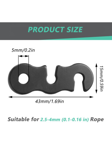 30 Pcs Ajustadores de Cuerda de Aluminio LUYADIN para Camping