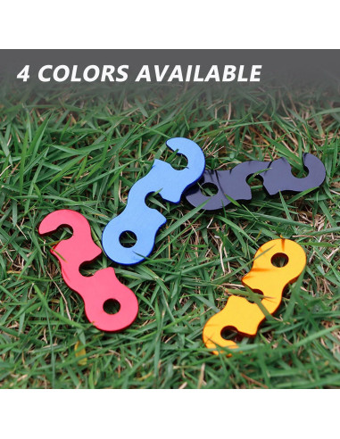 30 Pcs Ajustadores de Cuerda de Aluminio LUYADIN para Camping