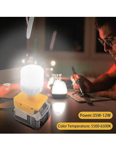 Luz de Trabajo LED Inalámbrica TEPULAS 12W E27 1300LM 2