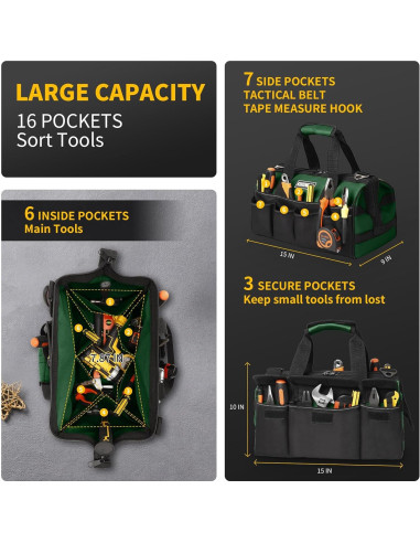 Bolsa de Herramientas 40.64cm Kurznoch con 16 Bolsillos