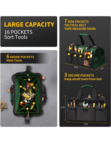 Bolsa de Herramientas 40.64cm Kurznoch con 16 Bolsillos