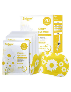 20 Máscaras de Ojos de Vapor BeHoomi Manzanilla Desechables