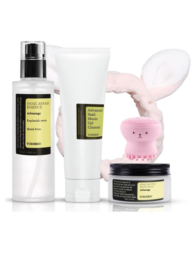 Kit de Cuidado de Piel con Mucina de Caracol ISHERBIN 5 Piezas