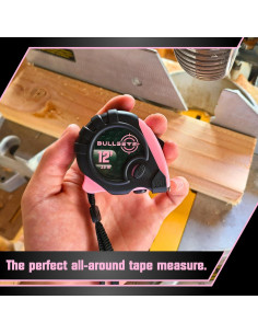 Cinta Métrica Retráctil Bullseye 3.6m Rosa Compacta 2