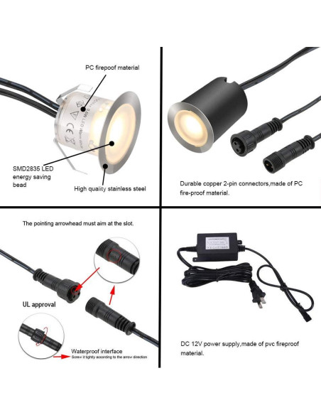 Kits de luces LED empotradas BEST LED 10 paquetes 32mm IP67