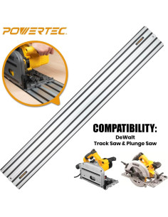 Conjunto de Riel de Guía de Sierra de Carril POWERTEC 55" 2