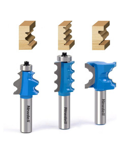 Conjunto de 3 brocas de enrutador Newdeli 12.7mm para madera