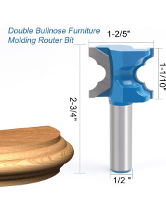 Conjunto de 3 brocas de enrutador Newdeli 12.7mm para madera 2