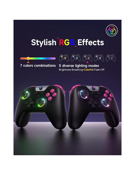 Controlador Inalámbrico EasySMX X05 para PC y Consolas - RGB Controlador Inalámbrico EasySMX X05 para PC y Consolas - RGB