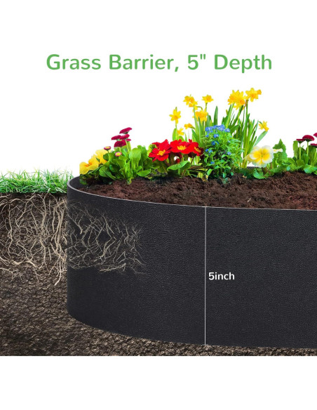 Borde de Jardín Flexible A ANLEOLIFE 20 pies con Estacas