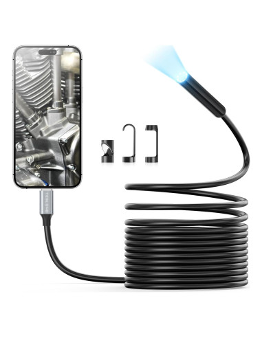 Cámara Borescopio Teslong USB-C 3m con 8 LEDs a Prueba de Agua
