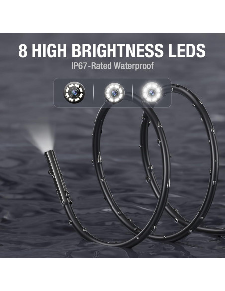 Cámara Borescopio Teslong USB-C 3m con 8 LEDs a Prueba de Agua