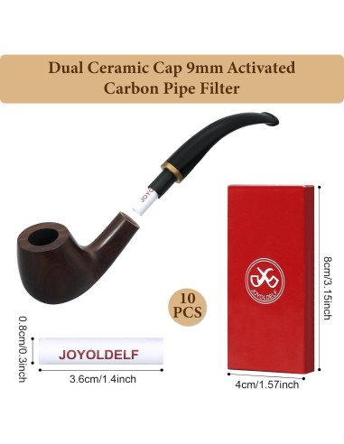Kit de Accesorios para Pipa Joyoldelf - 10 Bolas, 50 Limpiapipas, 20 Filtros 9mm
