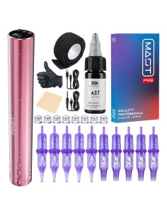 Kit Máquina Tatuaje Inalámbrica Mast Tour Fly Slim 10 Agujas