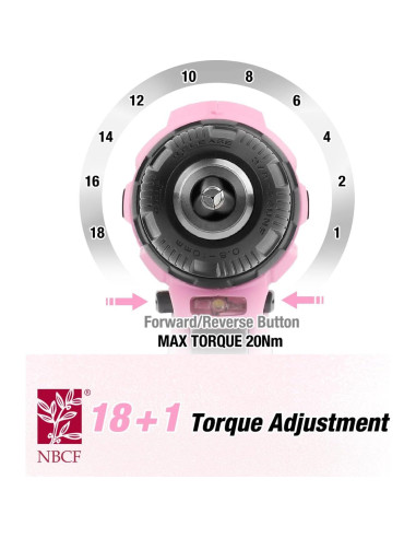 Taladro Inalámbrico WORKPRO 12V Rosa con Accesorios