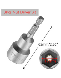 Juego de 3 Piezas Punta de Taladro Magnética 17mm SeonFook 2