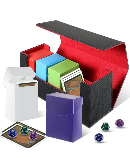 Caja de Almacenamiento de Cartas Silkfly 6 Piezas - Cuero y Plástico