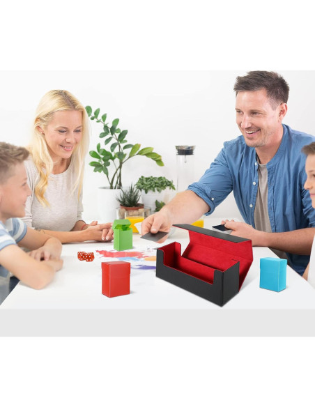 Caja de Almacenamiento de Cartas Silkfly 6 Piezas - Cuero y Plástico