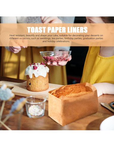 Forros de Pan Desechables Kichvoe 50pcs 19x13.5cm Antiadherentes