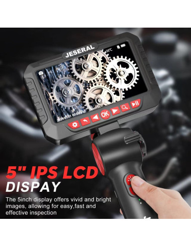 Cámara Borescopio Articulada JESERAL 6.2mm HD 1080P 5"