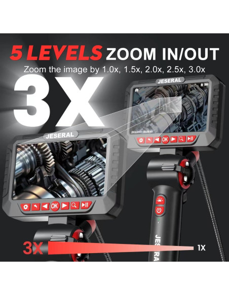 Cámara Borescopio Articulada JESERAL 6.2mm HD 1080P 5"