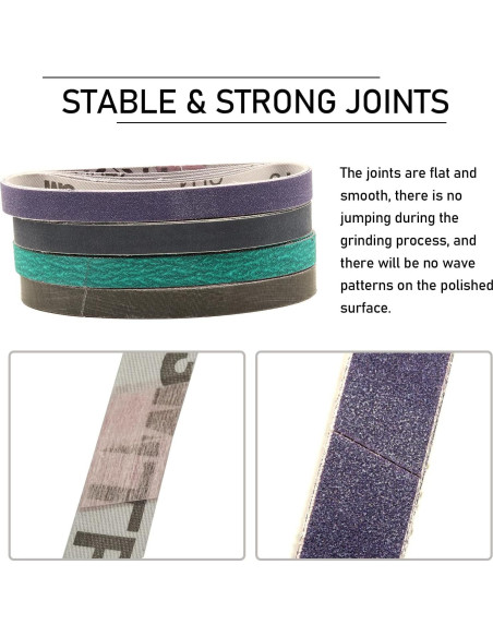 30 Cintas de Afilado 1.27x30.48 cm Work Sharp Granos Variados