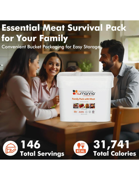 Paquete Familiar Numanna con Carne 146 Porciones 25 Años