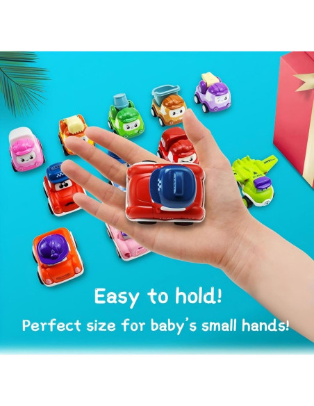 Juego de 12 Coches de Retroceso TGXLAK para Niños 1-3 Años Juego de 12 Coches de Retroceso TGXLAK para Niños 1-3 Años