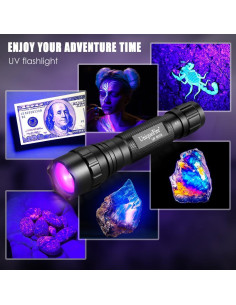 Linterna UV 365nm UniqueFire 501B Mini LED de Bolsillo 2