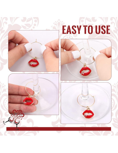 Marcadores de Copas de Vino Junkin 24 Piezas Estilo Bonito