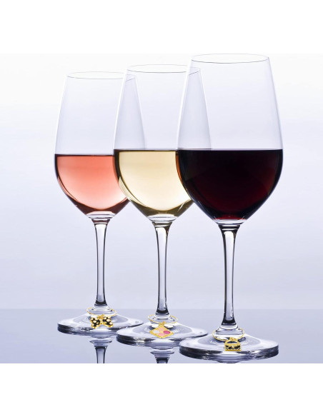 Marcadores de Copas de Vino Junkin 24 Piezas Estilo Bonito