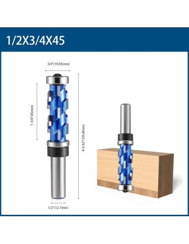 Fresa de Recorte Flush 12 mm Vástago HOZLY 12 Filos 19 mm