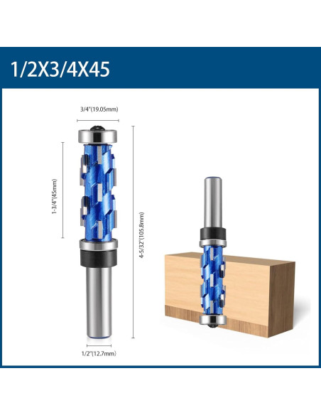 Fresa de Recorte Flush 12 mm Vástago HOZLY 12 Filos 19 mm