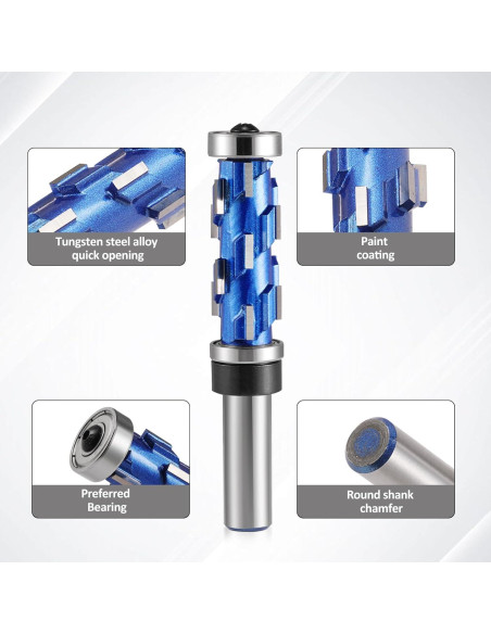 Fresa de Recorte Flush 12 mm Vástago HOZLY 12 Filos 19 mm