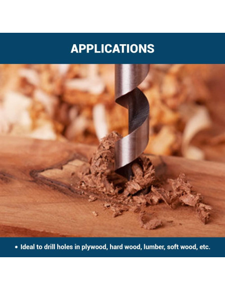 Broca de Auger 25 mm Benchmark Abrasives para Madera Dura y Blanda