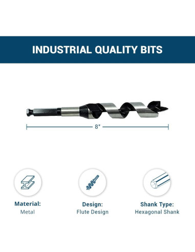 Broca de Auger 25 mm Benchmark Abrasives para Madera Dura y Blanda
