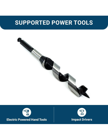 Broca de Auger 25 mm Benchmark Abrasives para Madera Dura y Blanda