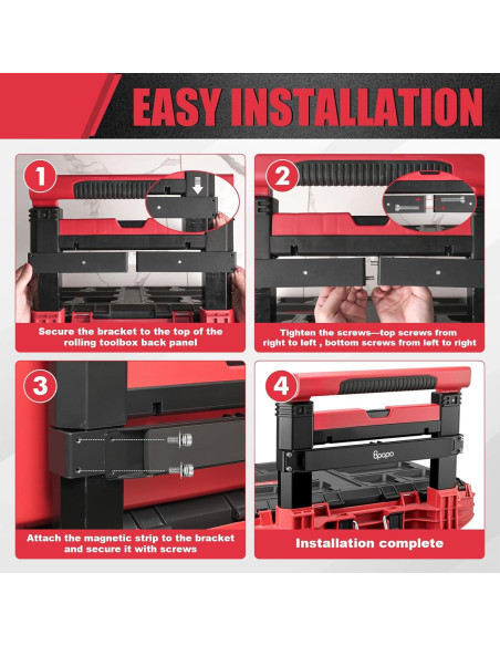 Soporte Magnético BPOPO para Caja Herramientas Packout 40.6cm
