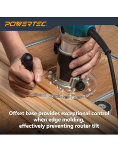 Placa Base Offset POWERTEC para Router - Modelo 72146 2