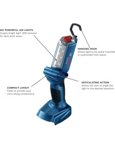 Lámpara de Trabajo LED Articulada Bosch GLI18V-300N 18V 2