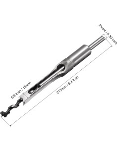 Broca Cuadrada uxcell 16mm para Madera - Mortajadora Cincel 213mm 2