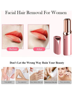 Removedor de Vello Facial Indoloro HongTian Oro Rosa USB 2