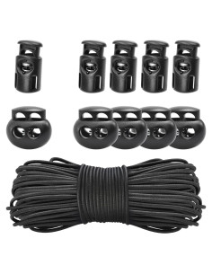 20 Cierres de Resorte Plástico CooBigo para Cuerda 3mm