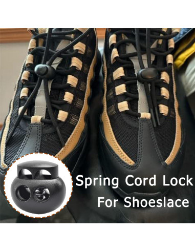 20 Cierres de Resorte Plástico CooBigo para Cuerda 3mm