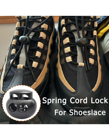 20 Cierres de Resorte Plástico CooBigo para Cuerda 3mm